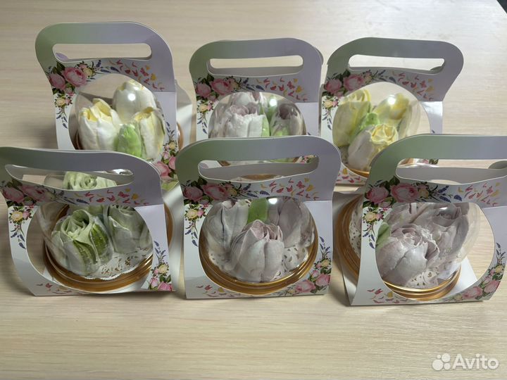 Цветы из зефира ручной работы