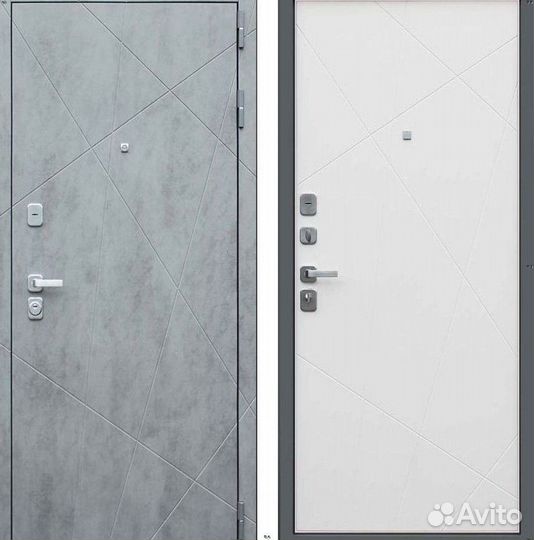 Дверь входная Бетон тёмный металлическая