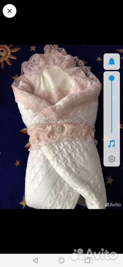 Конверт на выписку для девочки зимний