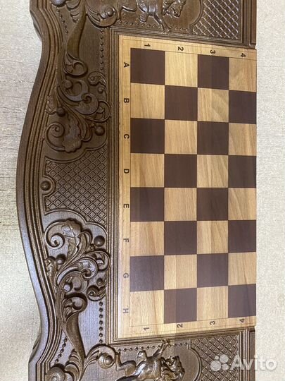 Нарды резные 3 в 1, нарды шашки шахматы