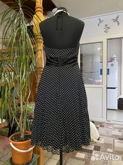 Платье вечернее в горошек