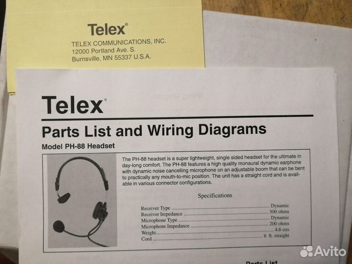 Микрофон. Одноканальная станция+головная гарнитура