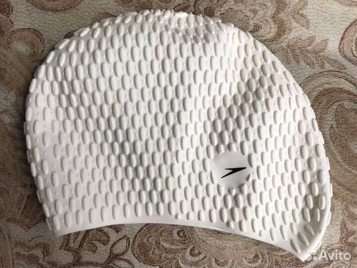 Шапочка для плавания детская белая