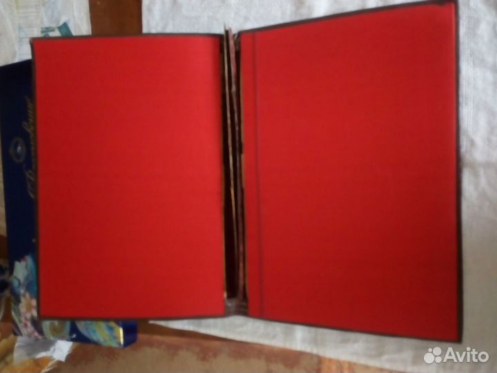 Папка кожаная для бумаг, винтаж, 50-е годы