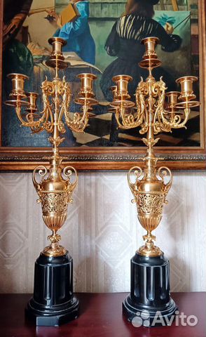 Антикварные канделябры парные(Франция)