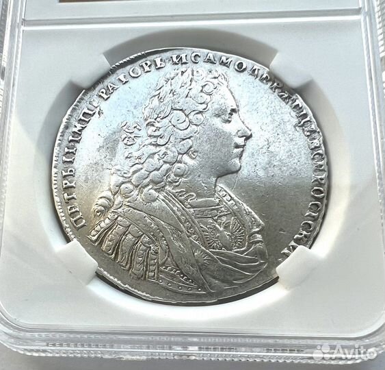 Рубль 1728 года. В слабе ngs