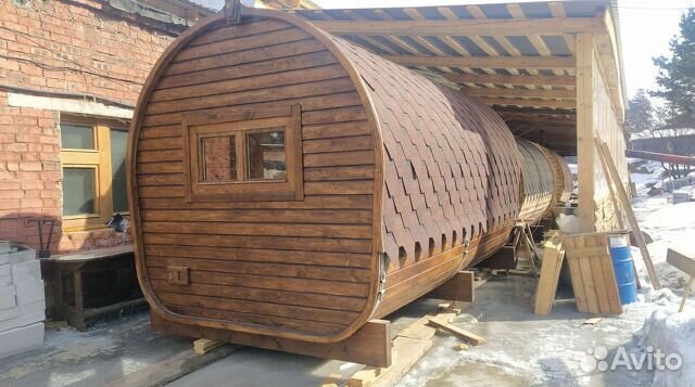 Баня бочка утепленная