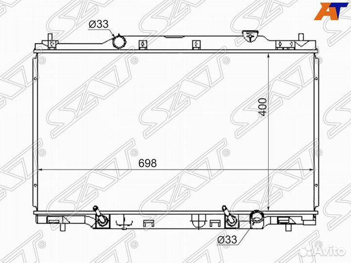Радиатор honda stream RN1 K20A 2.0 01