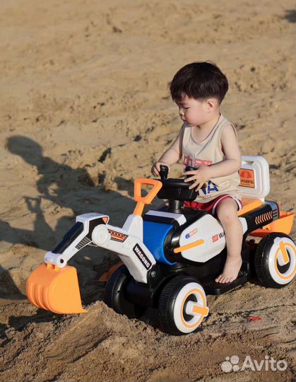 Экскаватор электрический детский машинка