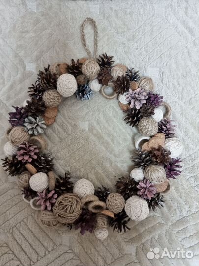 Новогодний венок на дверь