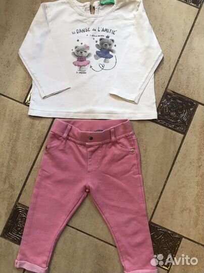 Фирменные вещи для девочки 9-12 м