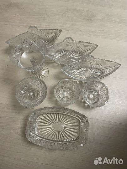 Хрусталь СССР вазы, салатницы