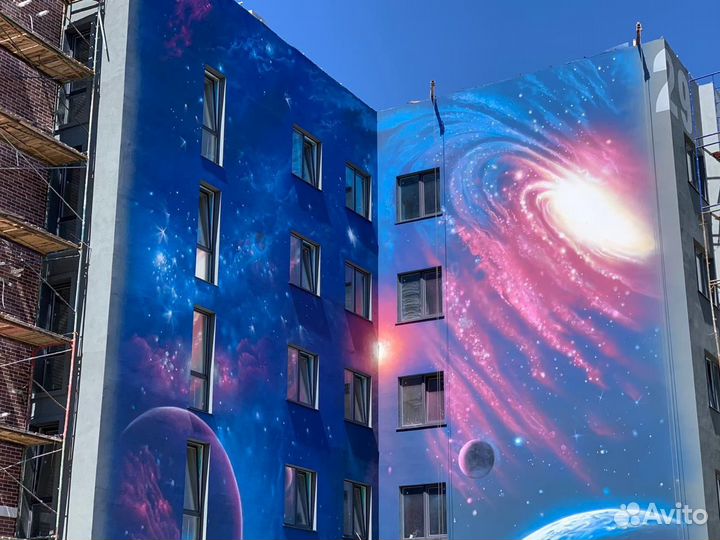 Граффити на фасадах, роспись стен