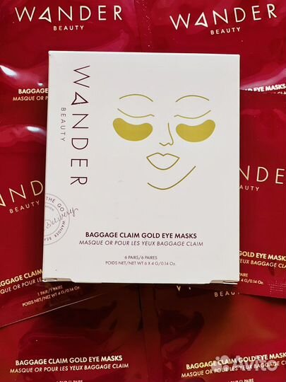 Wander baggage claim gold eye mask 6шт