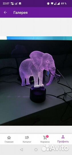 Ночник amstek Слон