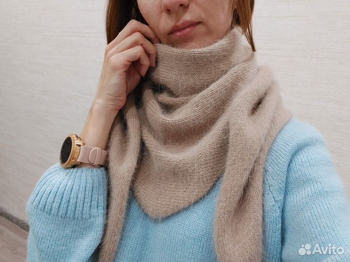 Косынка вязаная из пуха норки