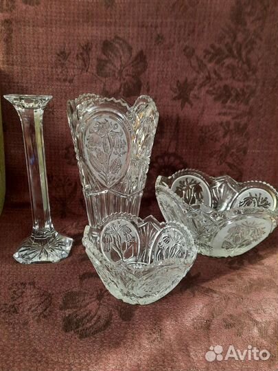 Вазочки хрустальные времён СССР
