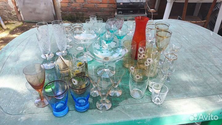 Посуда, бокалы, фужеры, стаканы СССР. Все сразу
