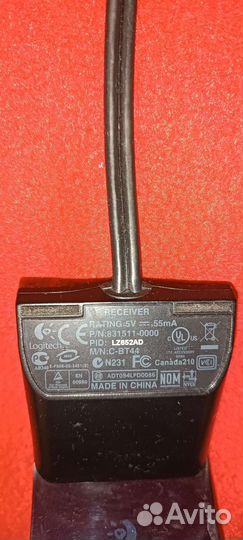 Приёмник, Беспроводные Клавиатура и Мышь logitech