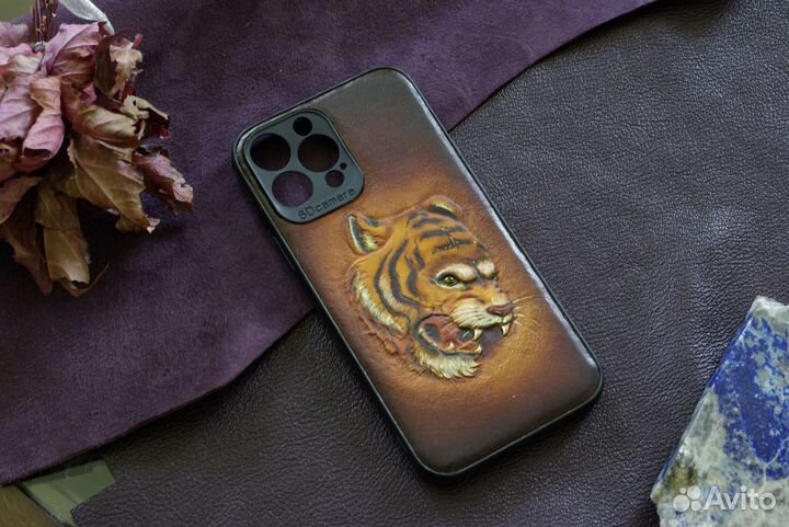 Чехол телефона iPhone 11, 12, 13. Кожа. Handmade