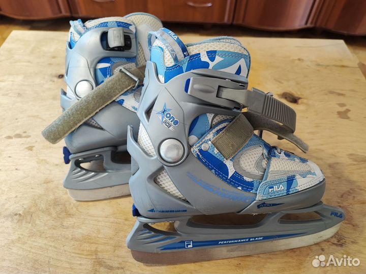 Детские ледовые коньки раздвижные fila 32-35