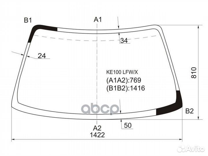 Стекло лобовое Toyota Corolla (E100) 91-02 / Sp