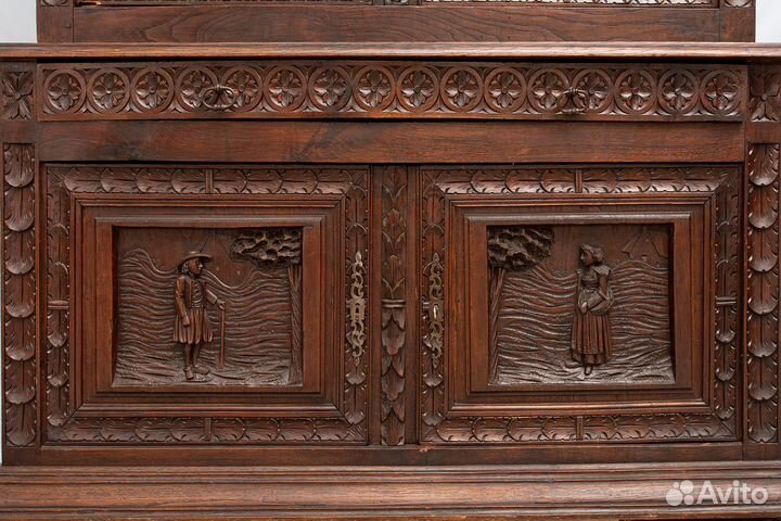 Книжный шкаф буфет в бретонском стиле