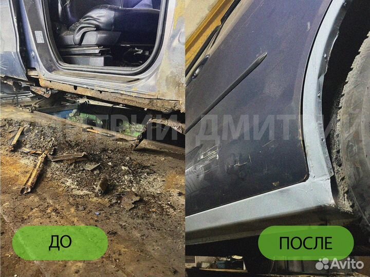 Левый порог Mitsubishi Pajero 1