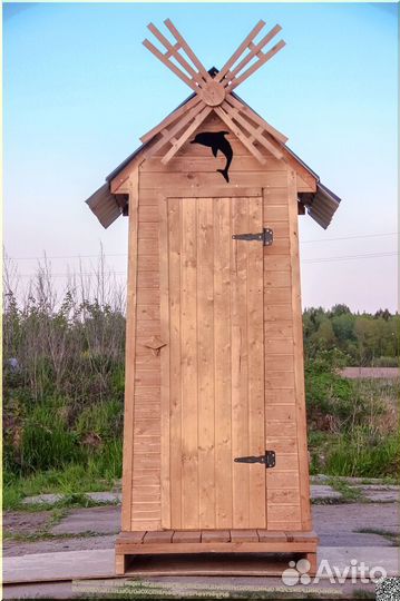 Дачный туалет деревянный SHP795