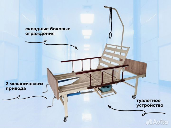 Медицинская кровать для ухода за больными