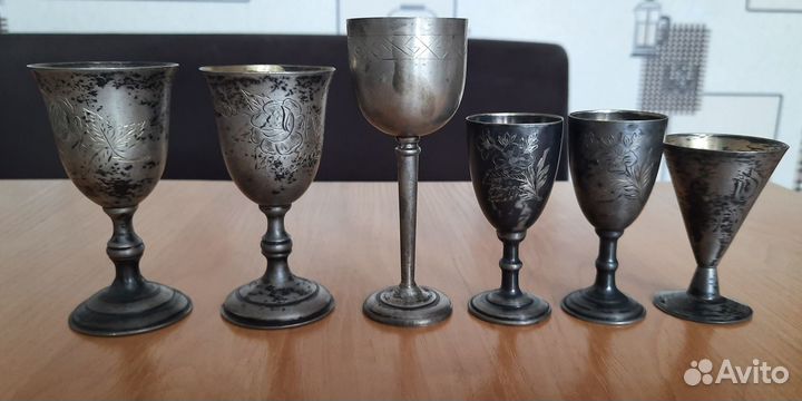 Рюмки серебро парные и одиночные