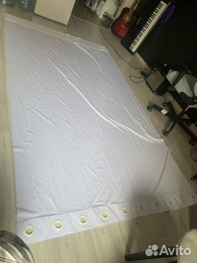 Шторы белые длинные