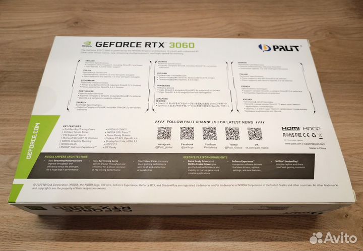 Видеокарта Palit GeForce RTX 3060 Dual OC Б/У