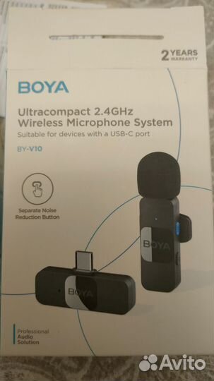 Микрофон петличный беспроводной boya BY-V10