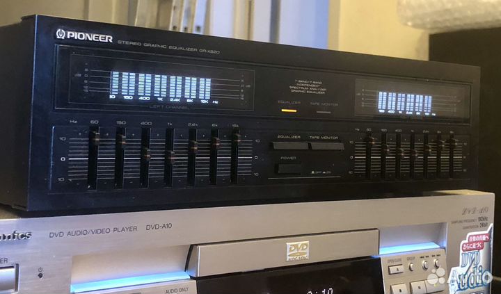 Pioneer GR-X520, эквалайзер, 7 полос, Япония, 1987