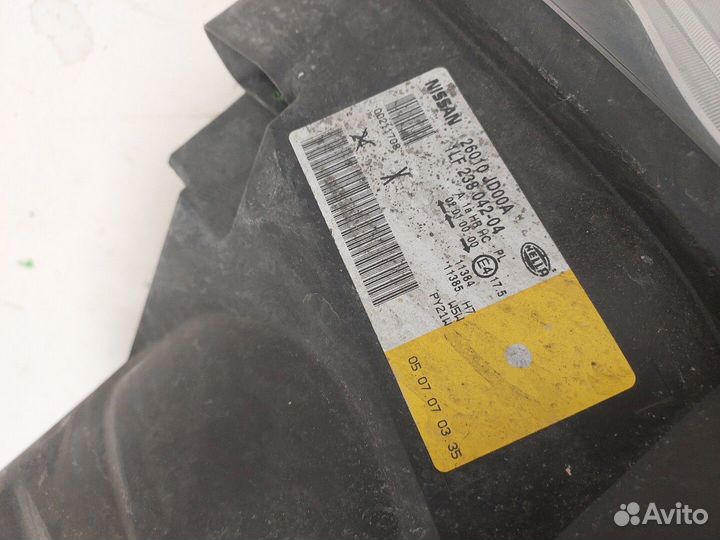 Фара (передняя) Nissan Qashqai, 2007