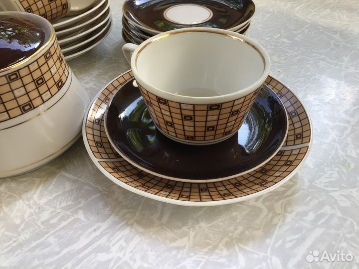 Кофейный сервиз Рига времен СССР винтаж