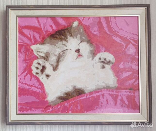 Картина по номерам в раме