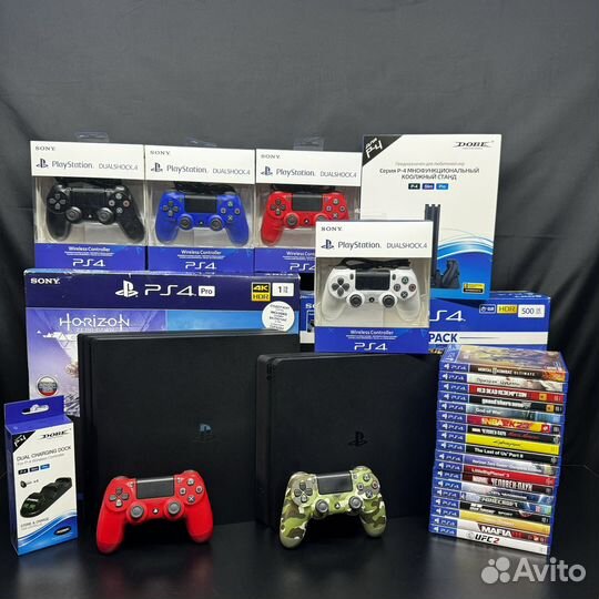 Sony playstation 4 pro 1tb +120игр