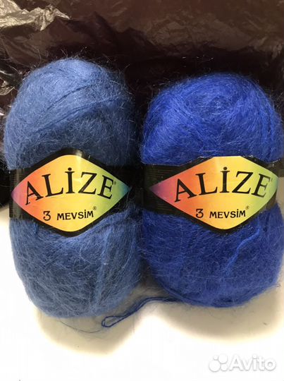Пряжа для вязания мохер alize 3 mevsim