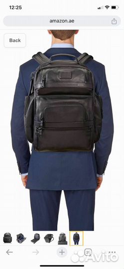 Рюкзак Tumi Leather Laptop Brief Pack 15