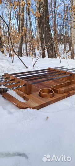Поднос - разделочная доска для шашлыка