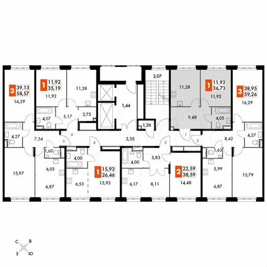 1-к. апартаменты, 36,7 м², 15/15 эт.