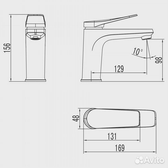 Смеситель для раковины Lemark Bronx черный LM3706B