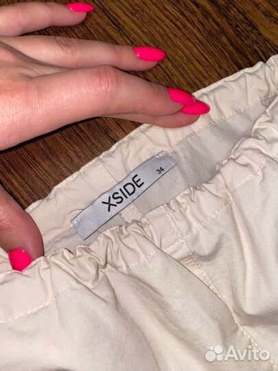 Штаны лёгкие женские бежевые 42