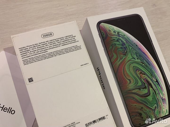 Коробка от iPhone xs max серого space grey