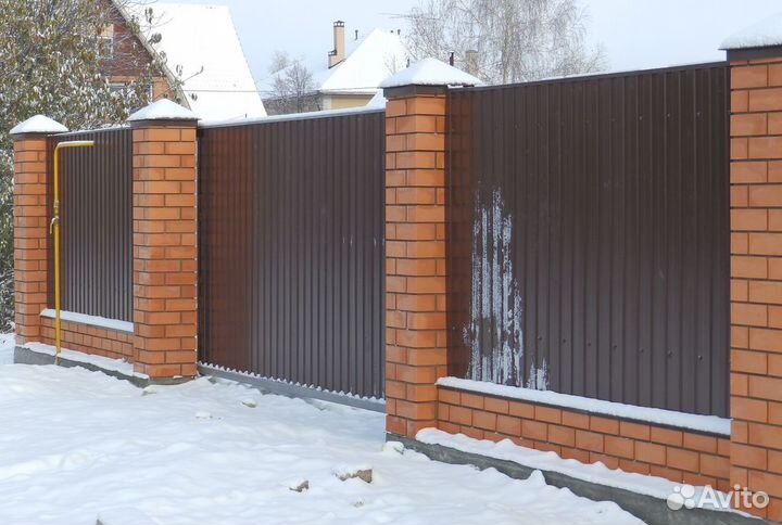 Откатные ворота под ключ с доставкой и установкой