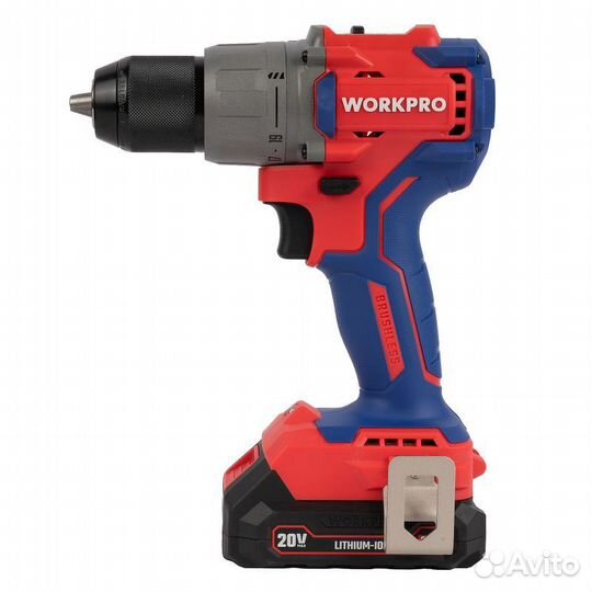 Шуруповерт бесщеточный Workpro 20В 2х2 Ач