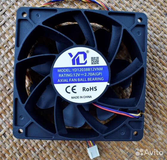 FAN Asic для Майнинга 120*120*38мм. 12V 2.7a asic
