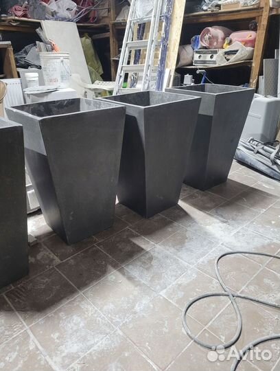 Вазон для цветов из бетона